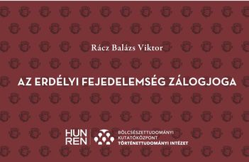 Könyv - Megjenlent Rácz Balázs Viktor tanársegédünk monográfiája